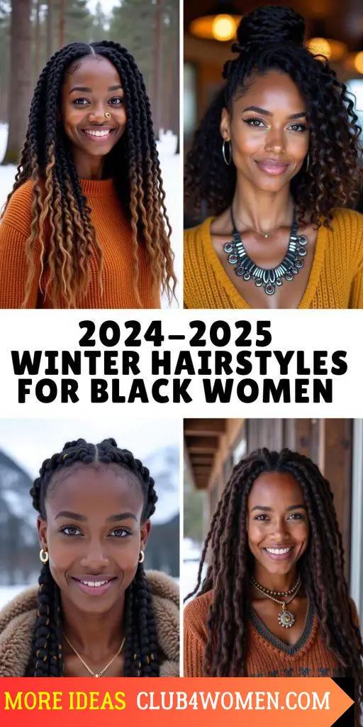 23 Top Winter Hairstyles for Black Women 2024-2025: Protective & Trendy Styles You’ll Love