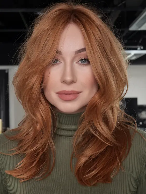 Spring Auburn Hair Colors Ideas 2025: Natural Red and Copper Highlights