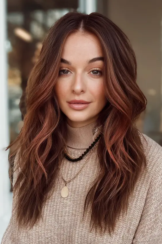 Spring Auburn Hair Colors Ideas 2025: Natural Red and Copper Highlights