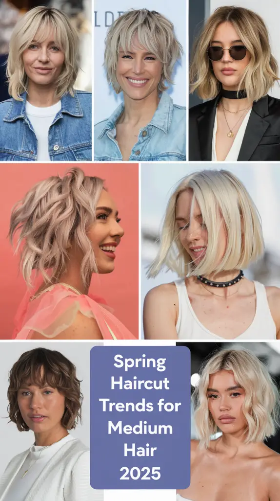 Trendy Spring Haircuts for Medium Hair Ideas 2025