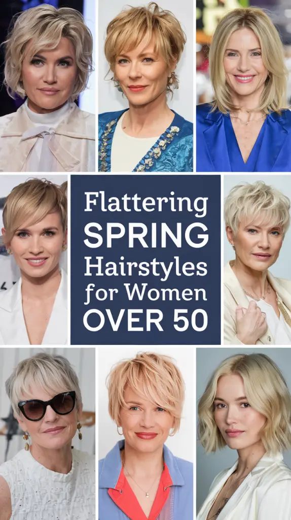 Refresh Your Look: Spring Hairstyles for Women Over 50 with Chic Bobs and Natural Curls