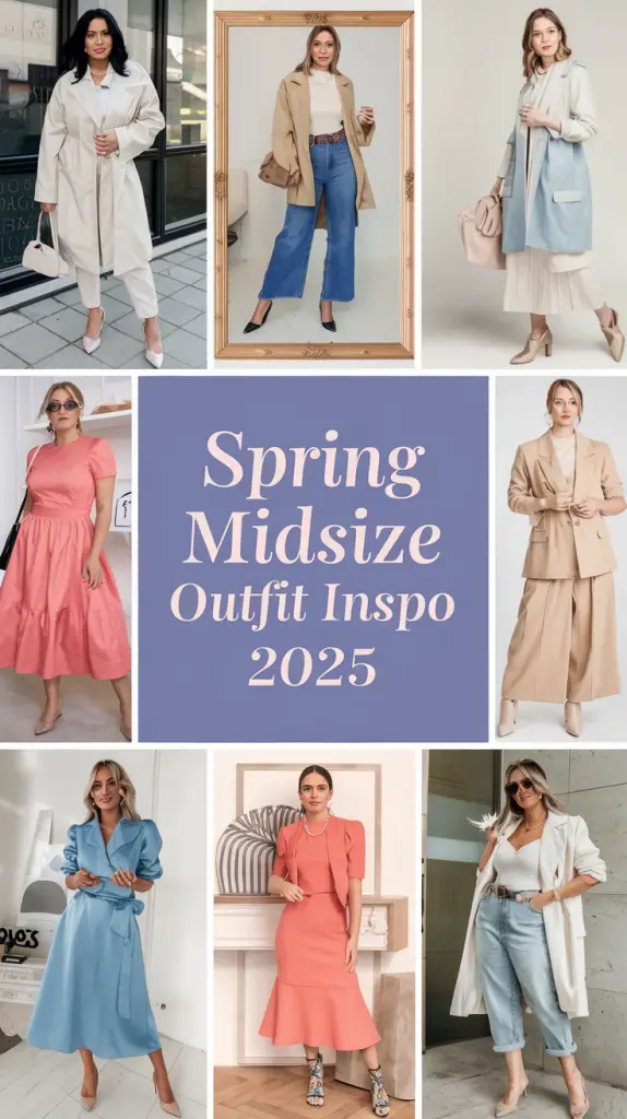 Spring Midsize Fashion Outfits Inspo 2025: Trendy Looks for Every Occasion